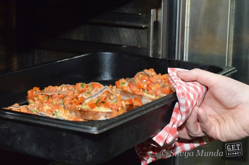 Bruschette marinara s Leccione uljem