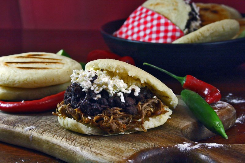 Arepa pulled pork