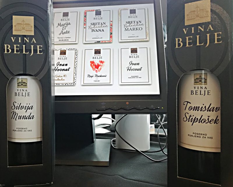 Vina Belje personalizirane etikete