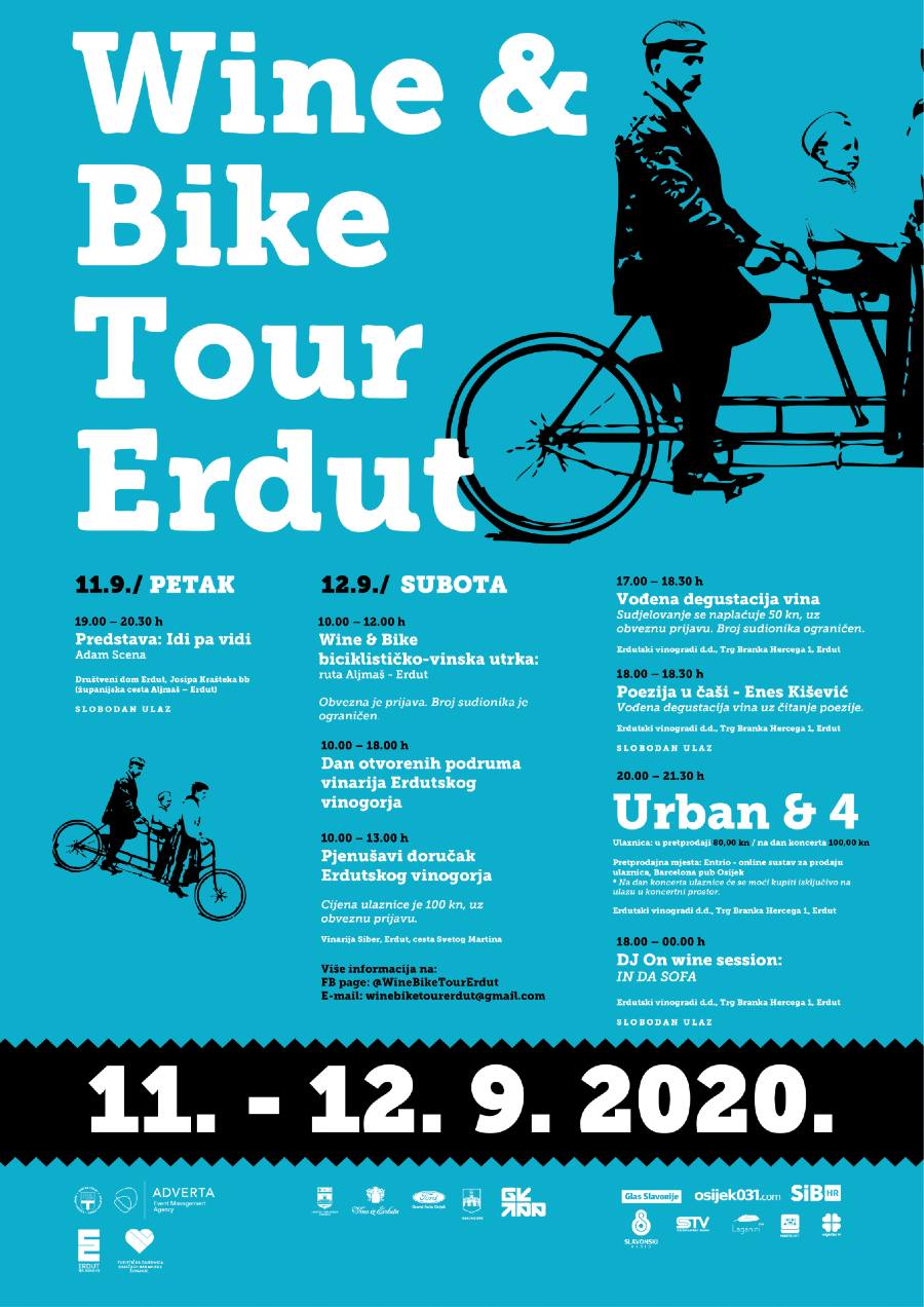 wine bike tour erdut plakat