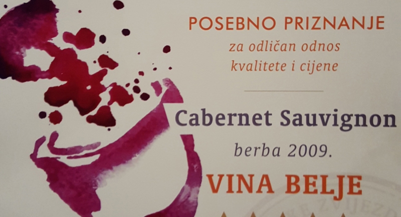 Beljski cabernet sauvignon najbolje hrvatsko crveno vino