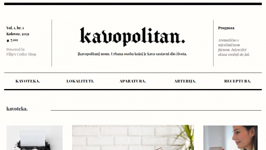 Kavopolitan: Online novine o kavi koje otkrivaju tajne i zanimljivosti omiljenog napitka