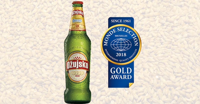 Ožujsko pivo nagrađeno zlatnom medaljom Monde Selection